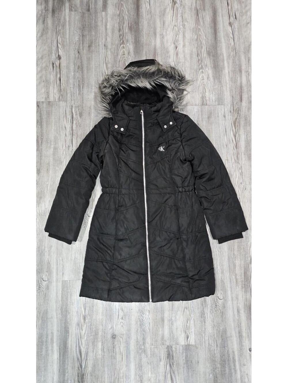 Calvin Klein Kids Black Puffer Winter Jacket Size L 12/14 Coat